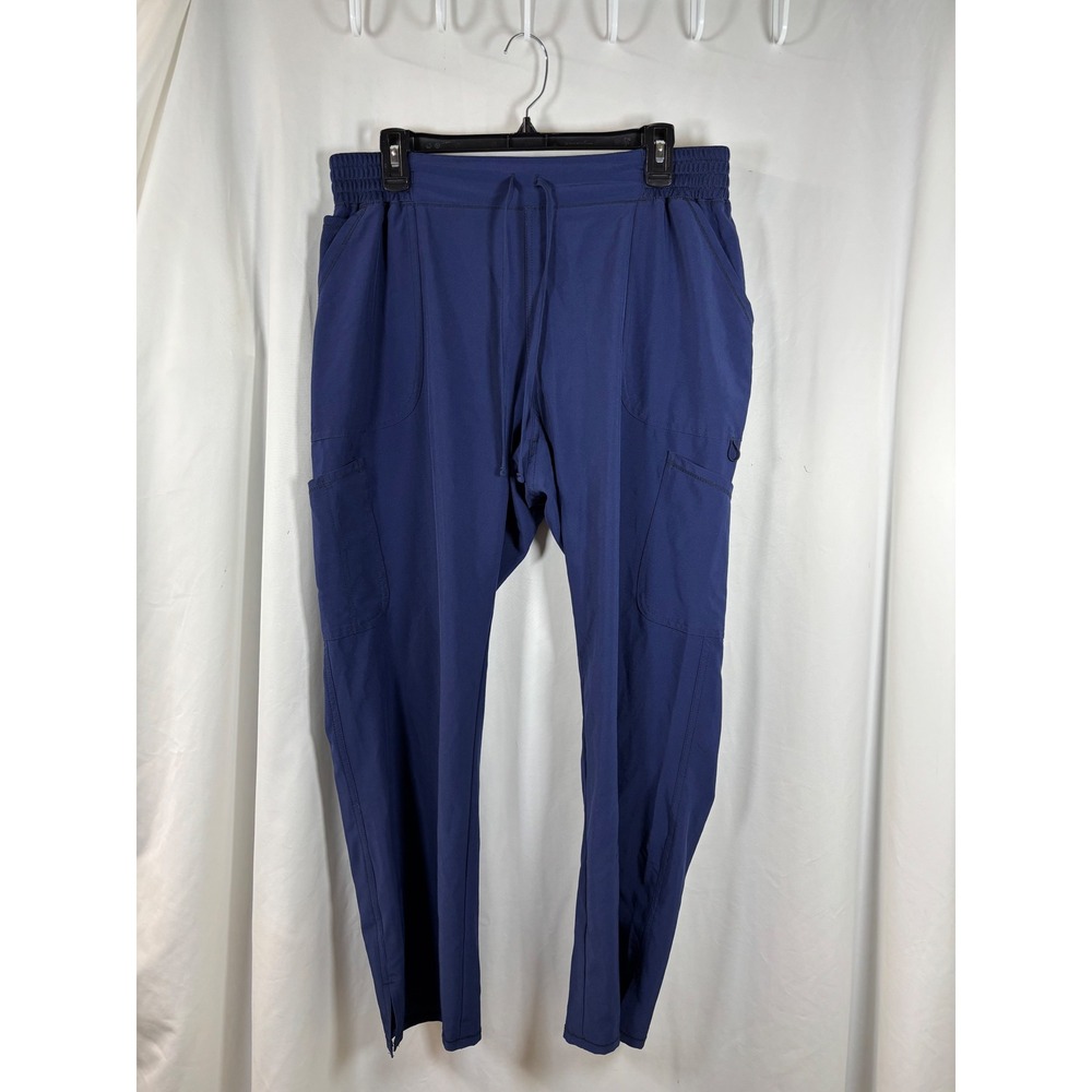 Scrubstar Premium Women Petite Large Indigo Blue Cargo Scrub Pants WM04B121AP